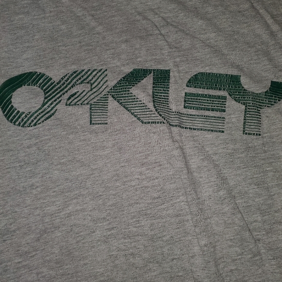 OAKLEY T-Shirt  Spellout Logo Gray Size Small - Picture 2 of 6